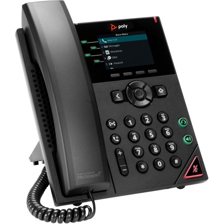 Poly VVX 250 4-Line IP Phone and PoE-enabled No localization