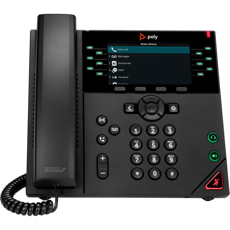 Poly VVX 450 12-Line IP Phone and PoE-enabled No localization