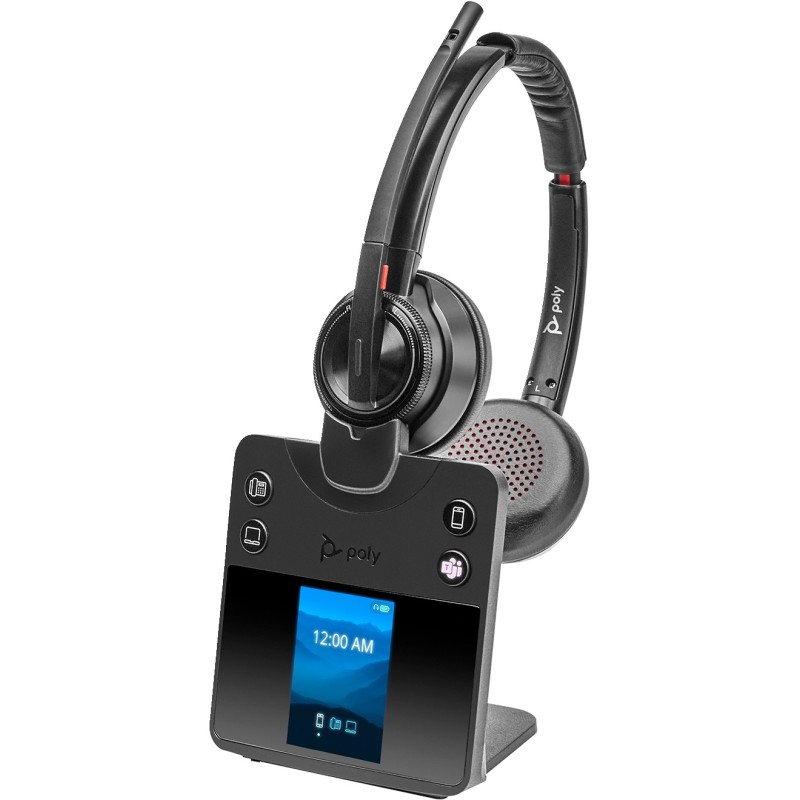 Poly Savi 8420 Office Stereo Microsoft Teams Certified DECT 1880-1900 MHz Headset EMEA INTL English