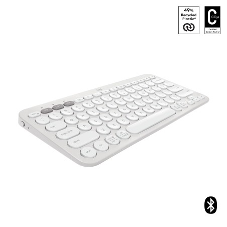 Pebble Keys 2 K380s - TONAL WHITE - US INT'L - INTNL-973