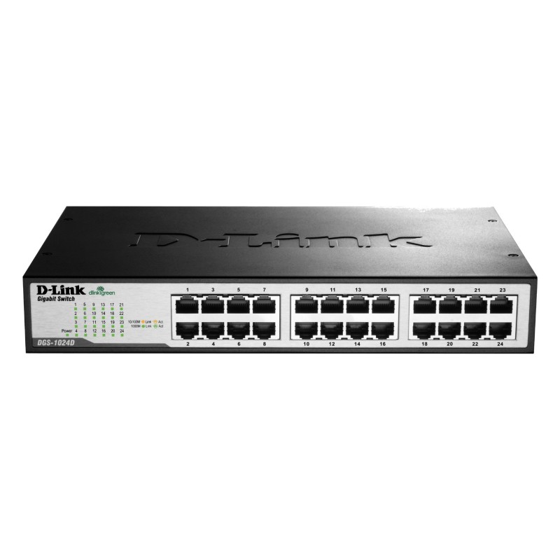 24-Port 10 100 1000Mbps Gigabit Ethernet Switch Desktop Rackmount