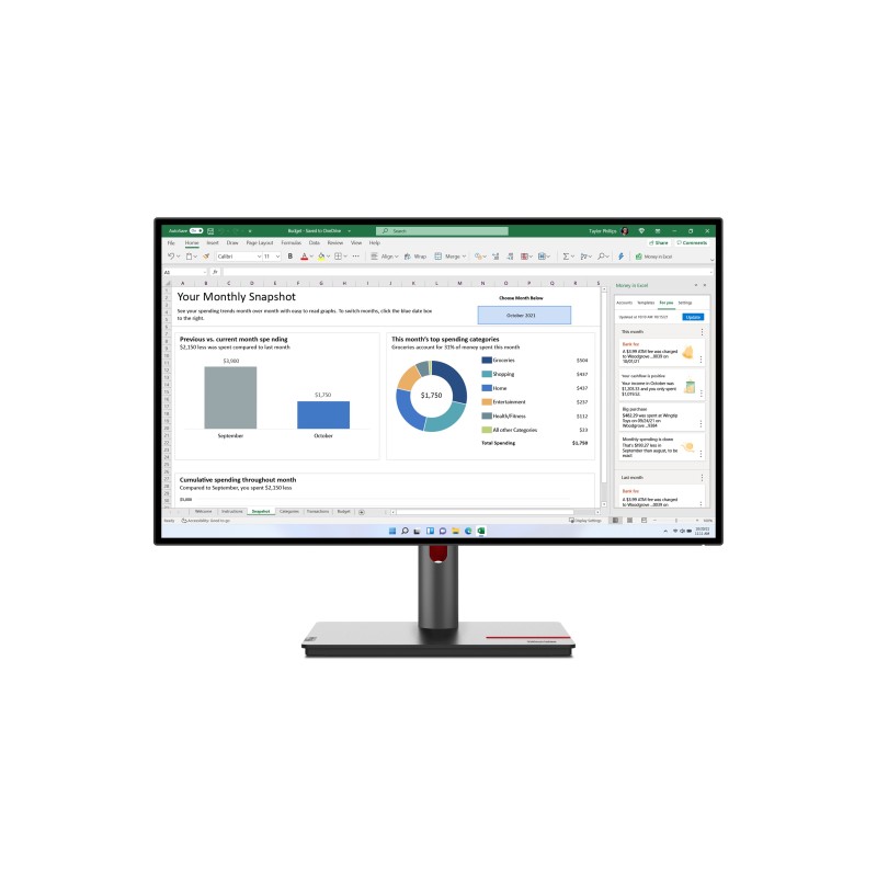 Monitor LENOVO ThinkVision P27H-30 27" 2K