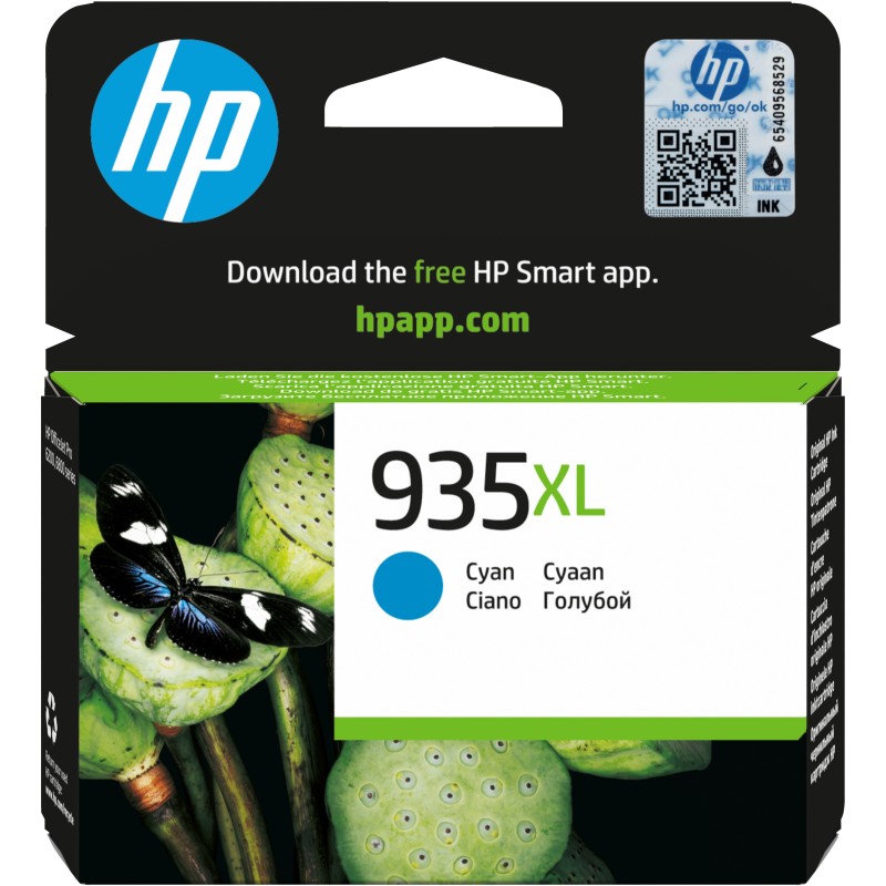 Cartucho de tinta original HP 935XL de alta capacidad cian