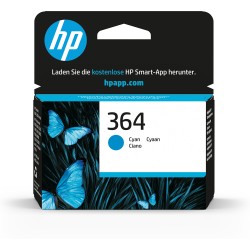 Cartucho de tinta original HP 364 cian