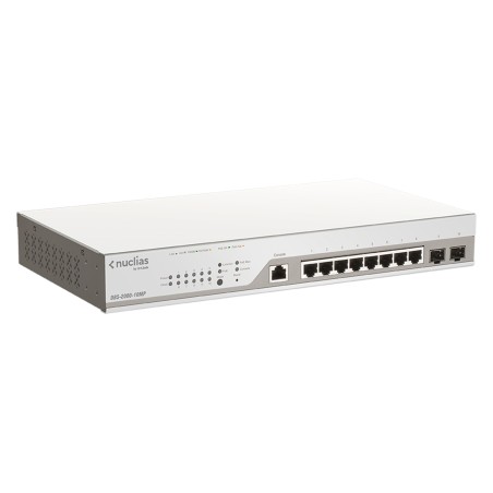 10-Port Gigabit PoE+ Nuclias Smart Managed Switch including 2x SFP Ports (With 1 Year License)