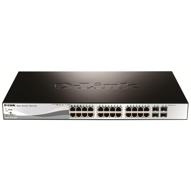 28-Port Gigabit PoE Smart Managed Switch including 4 Combo Ports