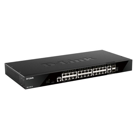 24 x 10 100 1000BASE-T Ports 2 x 10GBase-T Ports and 2 x 10G SFP+ Ports Smart Managed Switch