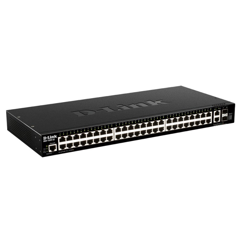 48 ports GE + 2 10GE ports + 2 SFP+ Smart Managed Switch