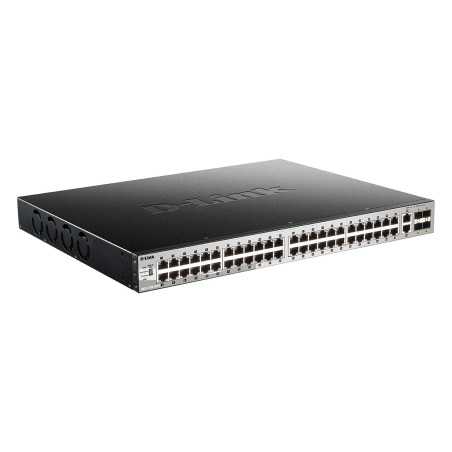 48 x 10 100 1000BASE-T PoE ports (370W budget) Layer 3 Stackable Managed Gigabit Switch