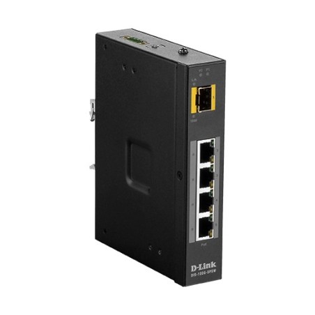 5 Port Unmanaged Switch with 4 x 10 100 1000BaseT(X) ports (4 PoE) & 1 x 100 1000BaseSFP ports