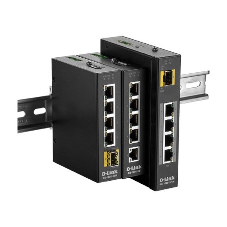 5 Port Unmanaged Switch with 4 x 10 100 1000BaseT(X) ports (4 PoE) & 1 x 100 1000BaseSFP ports