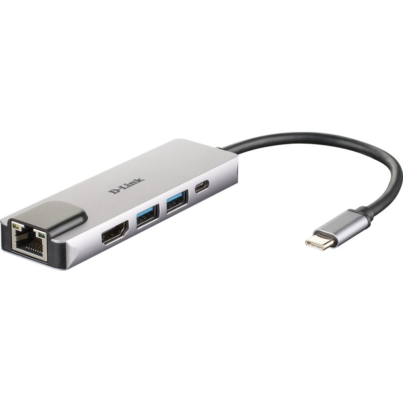 5-in-1 USB-C Hub with HDMI Ethernet and Power Delivery