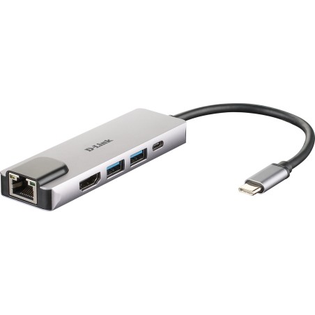 5-in-1 USB-C Hub with HDMI Ethernet and Power Delivery