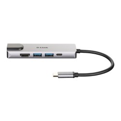 5-in-1 USB-C Hub with HDMI Ethernet and Power Delivery