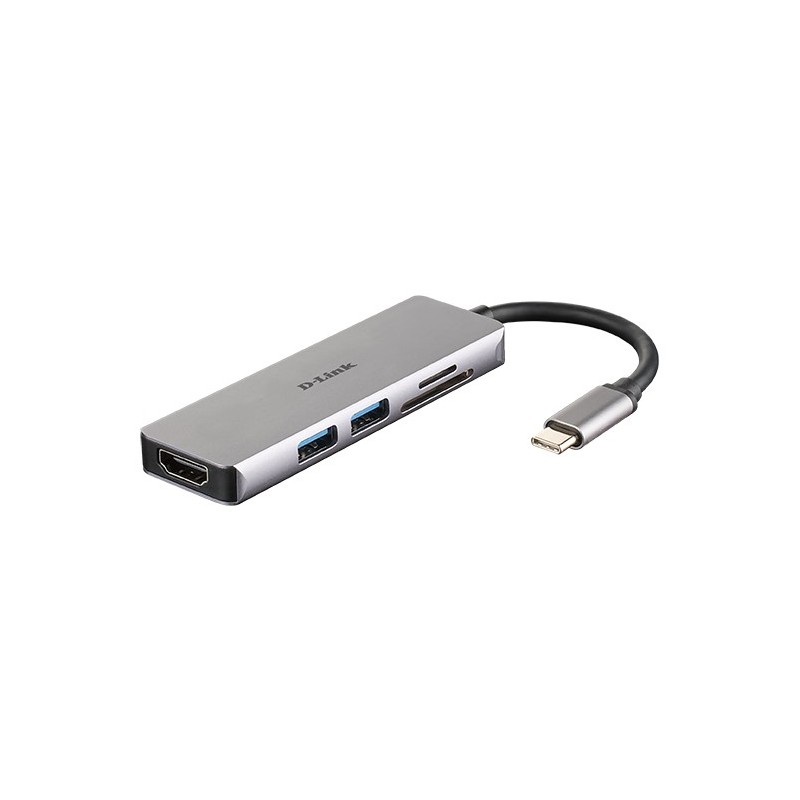 5-in-1 USB-C Hub with HDMI and SD microSD Card Reader