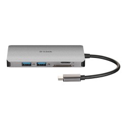 6-in-1 USB-C Hub with HDMI Card Reader Power Delivery