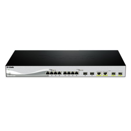 10-port 10G SFP+ and 2-port 10GBASE-T SFP+ combo design 10G Multi-Gigabit Smart Managed Switch