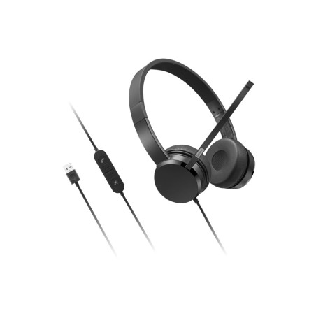 Lenovo USB-A Wired Stereo On-Ear Headset with Control Box