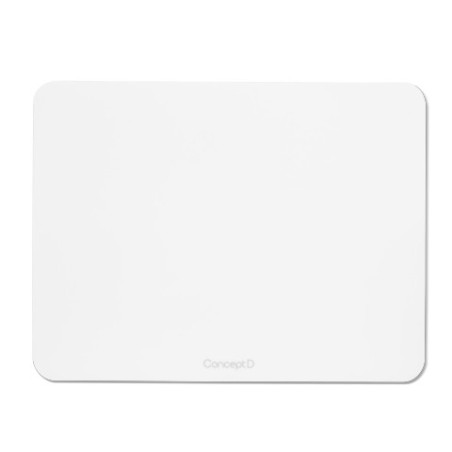 Concept D Mousepad PC Surface and Natural Rubber  White (M size  DMP010)