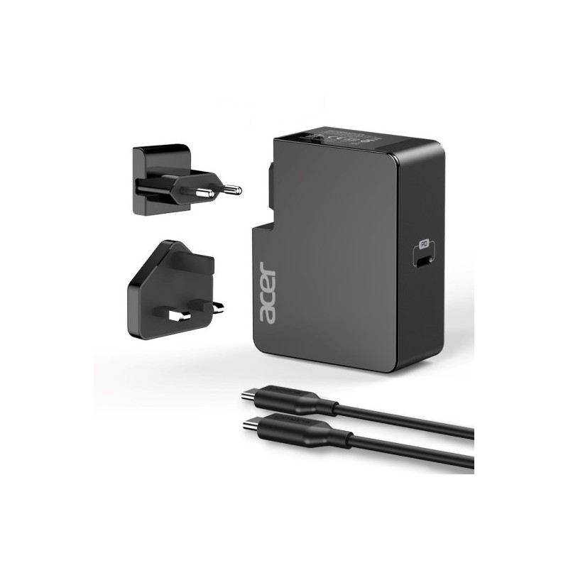 45W USB-C PD Charger with EU UK Travel Plugs 