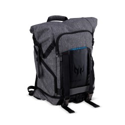 PREDATOR GAMING ROLLTOP BACKPACK FOR 15" NBs GRAY n TEAL BLUE (RETAIL PACK) 