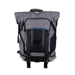 PREDATOR GAMING ROLLTOP BACKPACK FOR 15" NBs GRAY n TEAL BLUE (RETAIL PACK) 